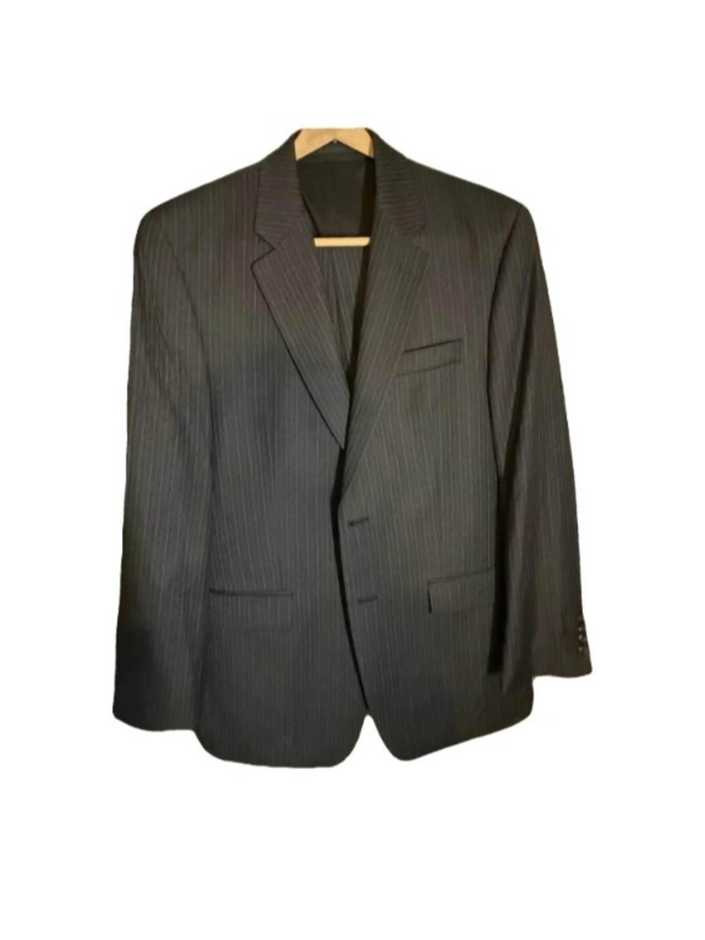 Lauren Ralph Lauren Men's Charcoal Pinstripe Suit
